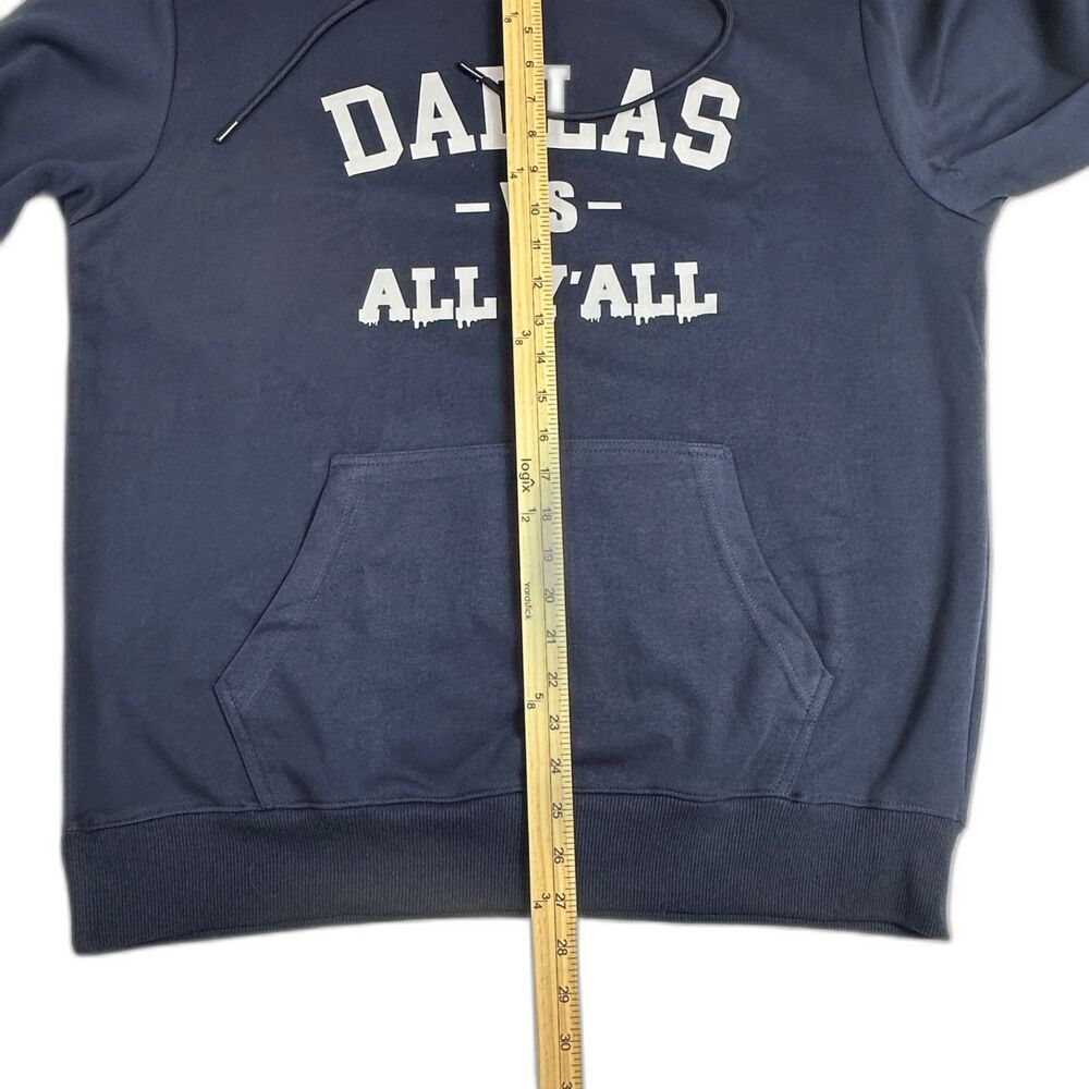 Dallas Vs All Yall Hoodie Sweatshirt Mens Large Navy Blue Graphic Texas Football - Picture 4 of 12